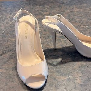 Cream heels size 7